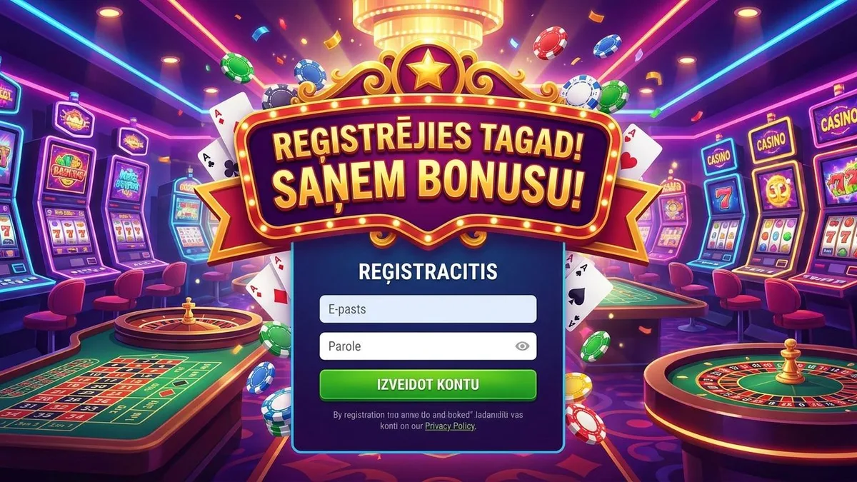 ReÄ£istrÄcija ar bonusu